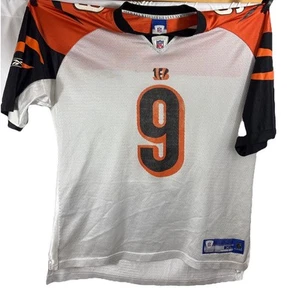 NFL Reebok Carson Palmer #9 VTG Cincinnati Bengals On Field Jersey XL White Mesh - Picture 1 of 10