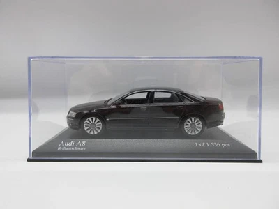 Modellino auto Minichamps Audi A8 1/43 nero pressofuso nuovo senza scatola - Immagine 1 di 3