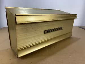 Vintage 50s 60s 70s 80s Anodized Aluminum Wall Mount Mail Box Mid Century Retro - Picture 1 of 11