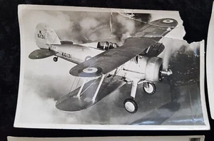 1936 Photo Gloster Gladiator Single Seat Fighter Plane - In Flight - Picture 1 of 2