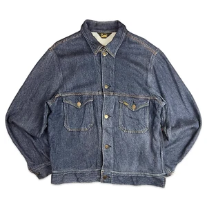 LEE JAPANESE UNUSUAL SOFT THICK FLANNEL DENIM JACKET M 40” - Picture 1 of 7