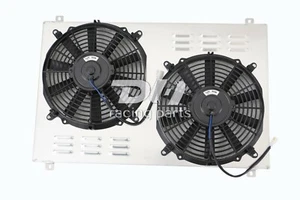 NEW Aluminum Radiator Shroud &12"FAN For 82-92 Pontiac Firebird/Trans V8 Camaro - Foto 1 di 12