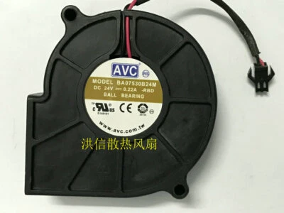 1pcs AVC BA07530B24M DC24V 0.22A 7530 Centrifugal Turbine Cooling Fan 2pin - Image 1 of 2