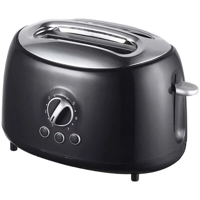 BRENTWOOD TS-270BK Cool-Touch 2-Slice Retro Toaster with Extra-Wide Slots (Bl... - Image 1 of 4