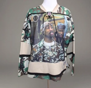 Vintage Above the Rim Post Game TUPAC Jersey Birdie Hockey Camo Rap Hip Hop 2XL - Bild 1 von 9