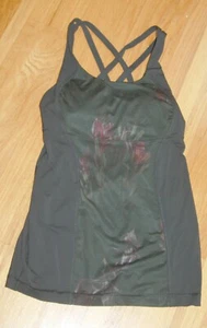 Lululemon Energy tank midnight iris black floral Size 6 or 8 - Picture 1 of 2