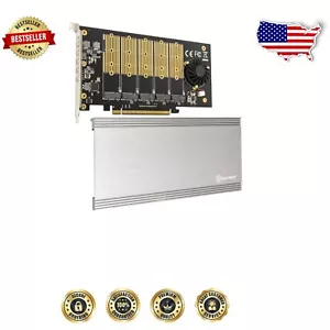 PCIe 3.0 x2 M.2 B-Key SSD Expansion Card - Supports 5 Drives up to 1700MB/s - Picture 1 of 2