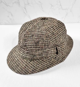 Harris Tweed Deerstalker | Vintage Brown Wool Hat | Size 7 1/8 | Hand Woven UK - Picture 1 of 6