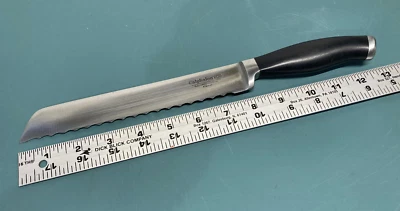 Calphalon ~ 8 英寸面包 ~ 全锻造德国钢制厨房刀黑色 — 第 1/4 张图片