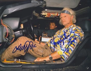 Autógrafo MICHAEL J FOX & CHRISTOPHER LLOYD 11x14 REGRESO AL FUTURO BAS WE80326 - Imagen 1 de 4
