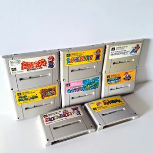 Lot 8 Super Famicom Mario RPG Kart World Picross Collection SFC SNES Japan - Picture 1 of 12