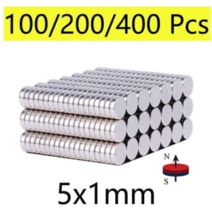 Neodymium Magnets Round Disc N35 Super Strong Thin Tiny Small 5x1mm Lot 100-400 - Picture 1 of 8