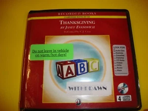 AUDIOBOOK: 'THANKSGIVING' Unabridged Novel~ 4 CD~ By Janet Evanovich X-Lib Z1 - Picture 1 of 2