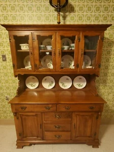 Tell City Chair Co Half Glass China Hutch Andover Maple 52" - Picture 1 of 24