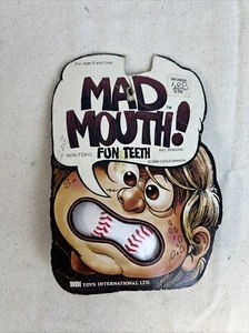 Vintage 1986 MAD MOUTH! Baseball FUN TEETH By Cagle Mahon BBI Toys Mad Balls - Picture 1 of 5