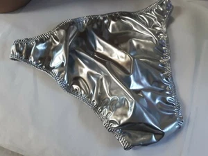 Para hombres Personalizado Plata PVC Hecho a Mano EE. UU. s m l o xl Ropa Interior Breve Sexy Ropa de Juego - Imagen 1 de 1