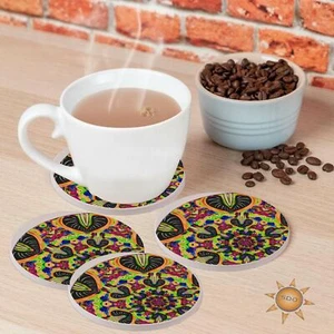 Elektro Pilz Getränk Untersetzer Geschenkset Natursandstein - Bild 1 von 2