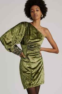 Women's Velvet One Shoulder Dresses for 