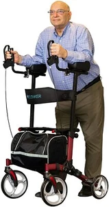 Andador vertical ELENKER 2025 de pie plegable movilidad rojo - Imagen 1 de 6