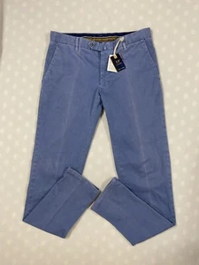 NWT $395 EP Eredi Pisano Straight Slim Leg Blue Pants Men’s 34x34 Made In Italy - Picture 1 of 22