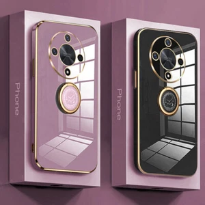 Funda protectora de silicona con soporte de anillo a prueba de golpes para Honor Magic6 Lite/5 Lite/7 Pro 5G - Imagen 1 de 30