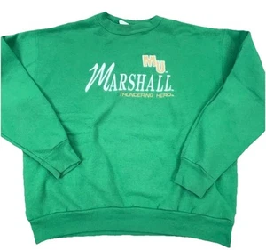 Vintage Marshall Thundering Herd Sweatshirt Men Large Crew Neck Embroidered 90s - Picture 1 of 9