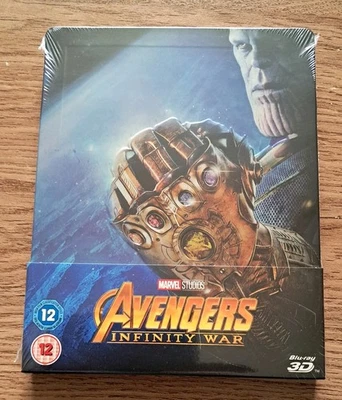 AVENGERS : INFINITY WAR 3D & 2D BLU RAY STEELBOOK - ZAVVI EXCLUSIVE - Image 1 of 2