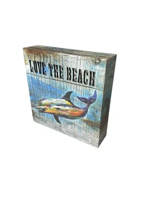 Decoración de Pared Caja Led Delfín Amor La Playa Luz Nocturna Foto 1 de 4