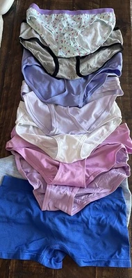 Lote de 9 calzoncillos bragas ropa interior Cat & Jack Hanes niñas talla 8 Foto 1 de 4