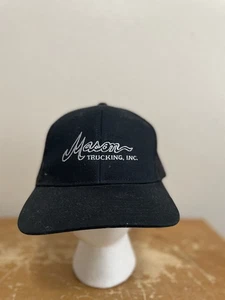 Mason Trucking Inc. Port Authority Black Snapback Trucker Hat Cap - Picture 1 of 7