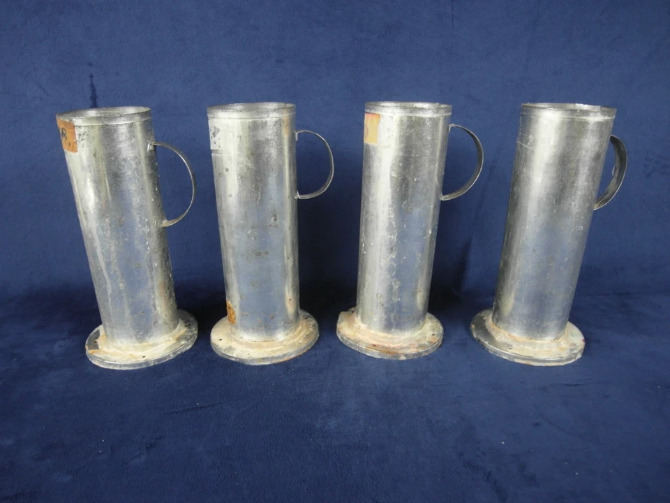 Metal Round Pillar Candle Molds 9"x3” Set 4 Tin - Image 1 of 4