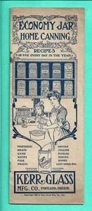 Kerr Glas Kochbuch 1909 Haus Einmachglas Portland ODER Altoona KS Wirtschaft Rezept - Bild 1 von 2