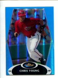 2008 Topps Finest Blue Refractor #59 Chris Young #/299 ⚾ - Picture 1 of 3