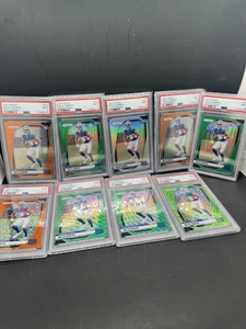 2024 Prizm Malik Nabers PSA 9 LOT x9 Silver, Green, Disco Rookie RC #370 - Picture 1 of 1