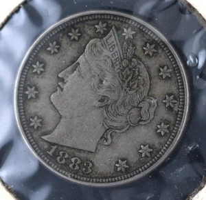 1883 US LIberty V Nickel No Cents Coin Free Shipping - Picture 1 of 4