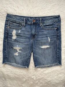 PANTALONES CORTOS VAQUEROS AMERICAN EAGLE PARA MUJER 6 BERMUDAS VAQUEROS DESGASTADOS VAQUEROS CORTOS RASGADOS - Imagen 1 de 4