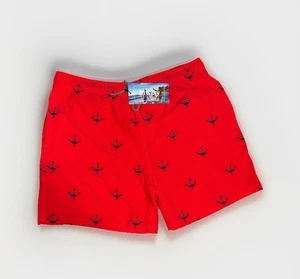 Biwisy Mens Swim Trunks Quick Dry Mesh Lining Swimwear Bathing Suit Red (XL) - Picture 1 of 7