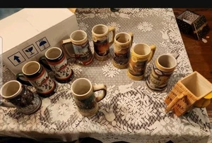 10 Sammler Bierkrüge Krüge Miller Budweiser  - Bild 1 von 7