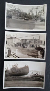 Lot of 3 Vintage STORM DAMAGE PHOTOS, 5 x 3 1/4 Inches each - Picture 1 of 2