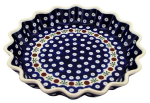 Piatto quiche ceramica polacca / padella per crostata / piatto per torta di Zaklady Boleslawiec Polonia - Foto 1 di 4