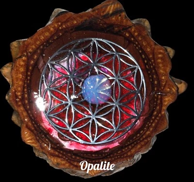  Knobcone With Silver Decal W/ Opalite PENDANT - Image 1 of 4