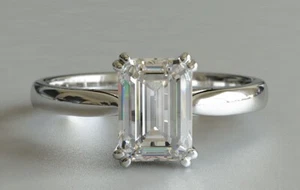 1.4ct Simulated Diamond Engagement Ring Solitaire Promise White Gold Plated - Picture 1 of 3