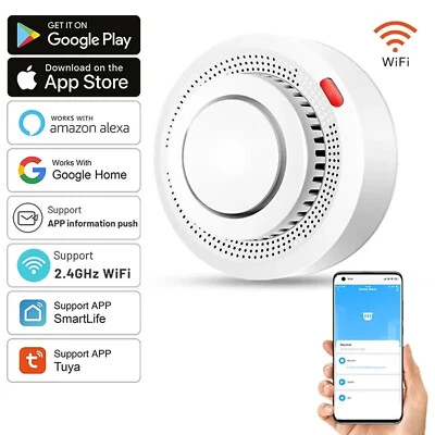 Wi-Fi Smart Rauchmelder WLAN Feuermelder Alarm Brandschutz Smart Rauchwarnmelder - Bild 1 von 4