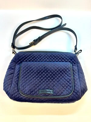 Vera Bradley Carson Collection Velour Crossbody Navy - Not Original Strap - Imagem 1 de 4
