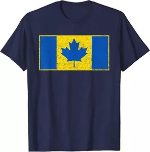 UCRANIA CANADÁ BANDERA CANADIENSE HOJA DE ARCE COLORES UCRANIANOS CAMISETA CON CAPUCHA - Imagen 1 de 11