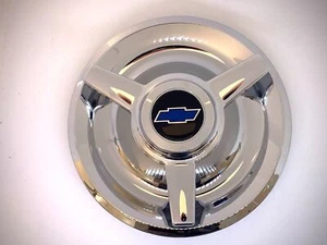 Chev Rally Wheel 3 Bar Spinner Centre Cap Chrome Steel 7" Inner Lip - Picture 1 of 7