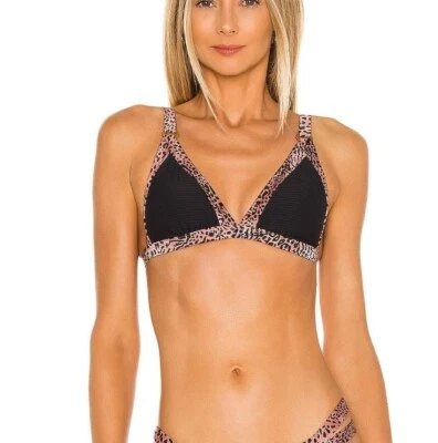 Nuevo sin etiquetas Top de bikini Seafolly 31235-855 Wild Ones Bound bronce EE. UU. 8 Foto 1 de 3