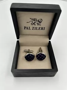 Nuevo con etiquetas. Lote de 3 pares de gemelos de acero inoxidable Pal Zileri - Imagen 1 de 12