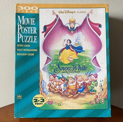 Rompecabezas de póster de película Walt Disney clásico Blancanieves vintage dorado 300 piezas #5225 Foto 1 de 4