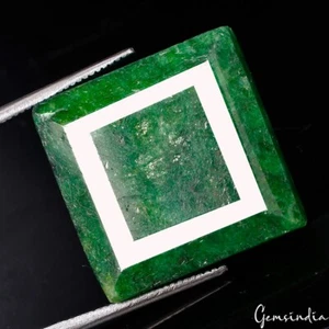 Esmeralda verde brasileña natural 27 quilates certificada piedra preciosa cuadrada grado de inversión - Imagen 1 de 7